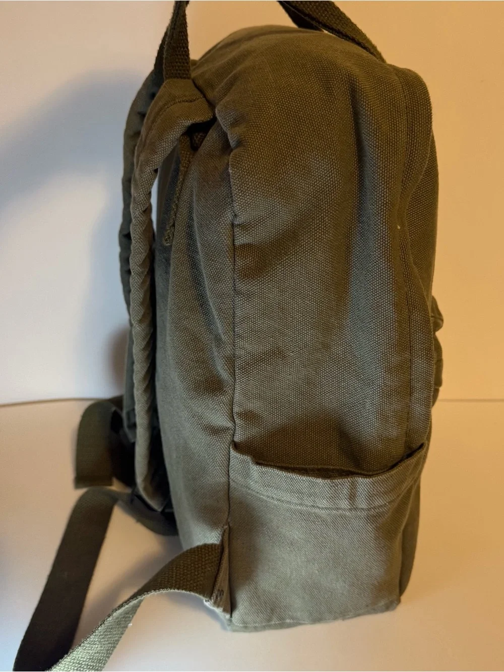Olive Canvas Backpack - Men's Everyday Bag